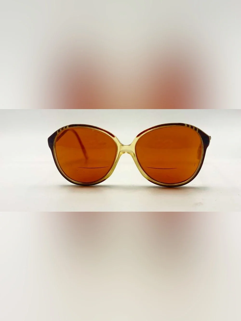 Vintage Brown Oval Sunglasses Frames Only Hong Kong